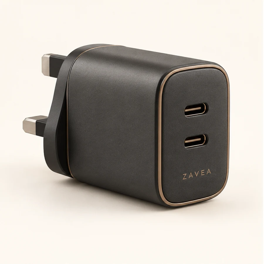 ZAVEA Station — GaN USB-C wall charger · 140W design preview