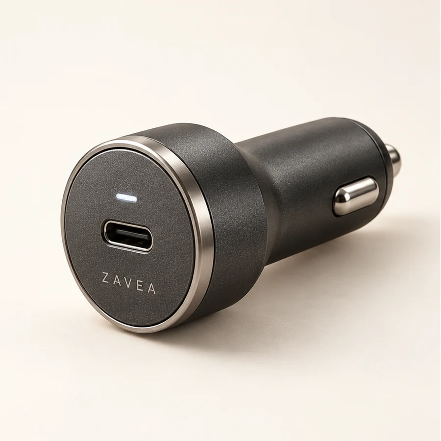 ZAVEA Drive Mini — Compact USB-C car charger · 45W design preview