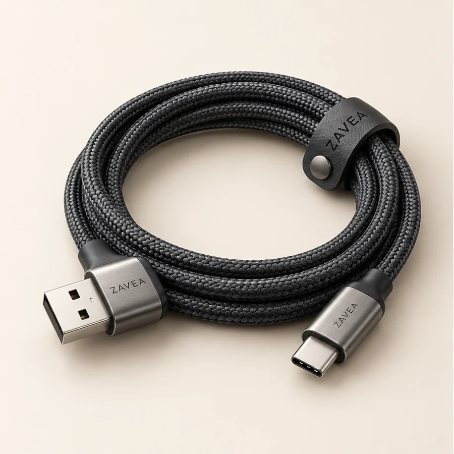 ZAVEA Weave A — Braided USB-A to USB-C cable · 2m design preview