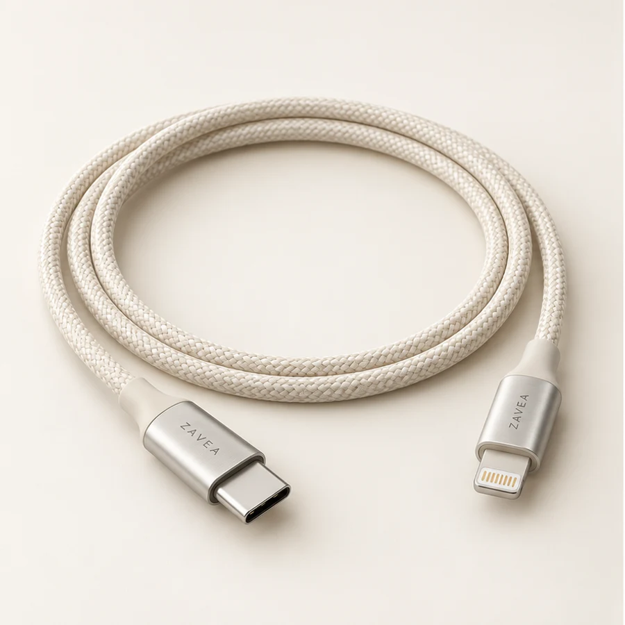 ZAVEA Weave Lightning — USB-C to Lightning cable · 2m design preview