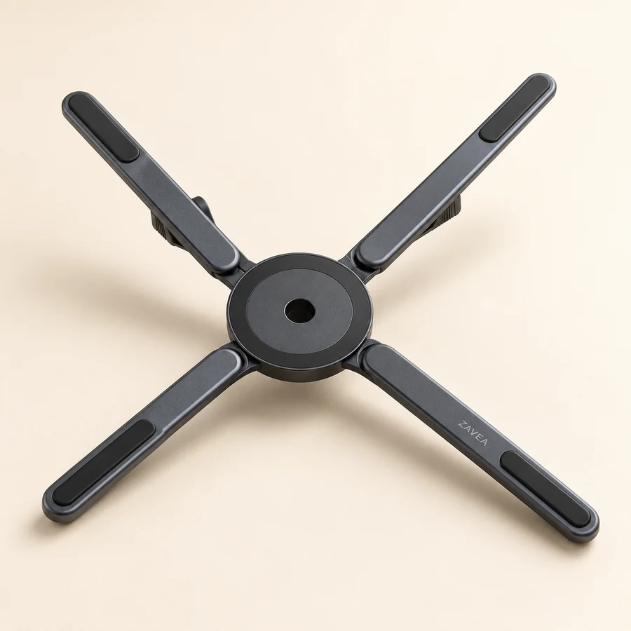ZAVEA Pivot Fold — 3-in-1 laptop, tablet & phone stand · Graphite design preview