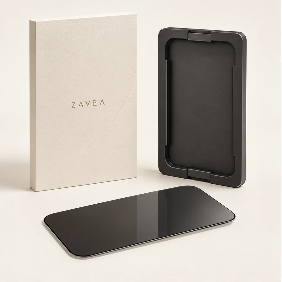 ZAVEA Glass Privacy — Privacy screen protector · iPhone 14 Plus design preview