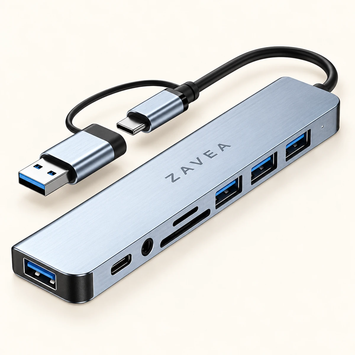 ZAVEA Connect 8 — 8-port USB-C / USB-A hub · 8-port · supplied reference design preview