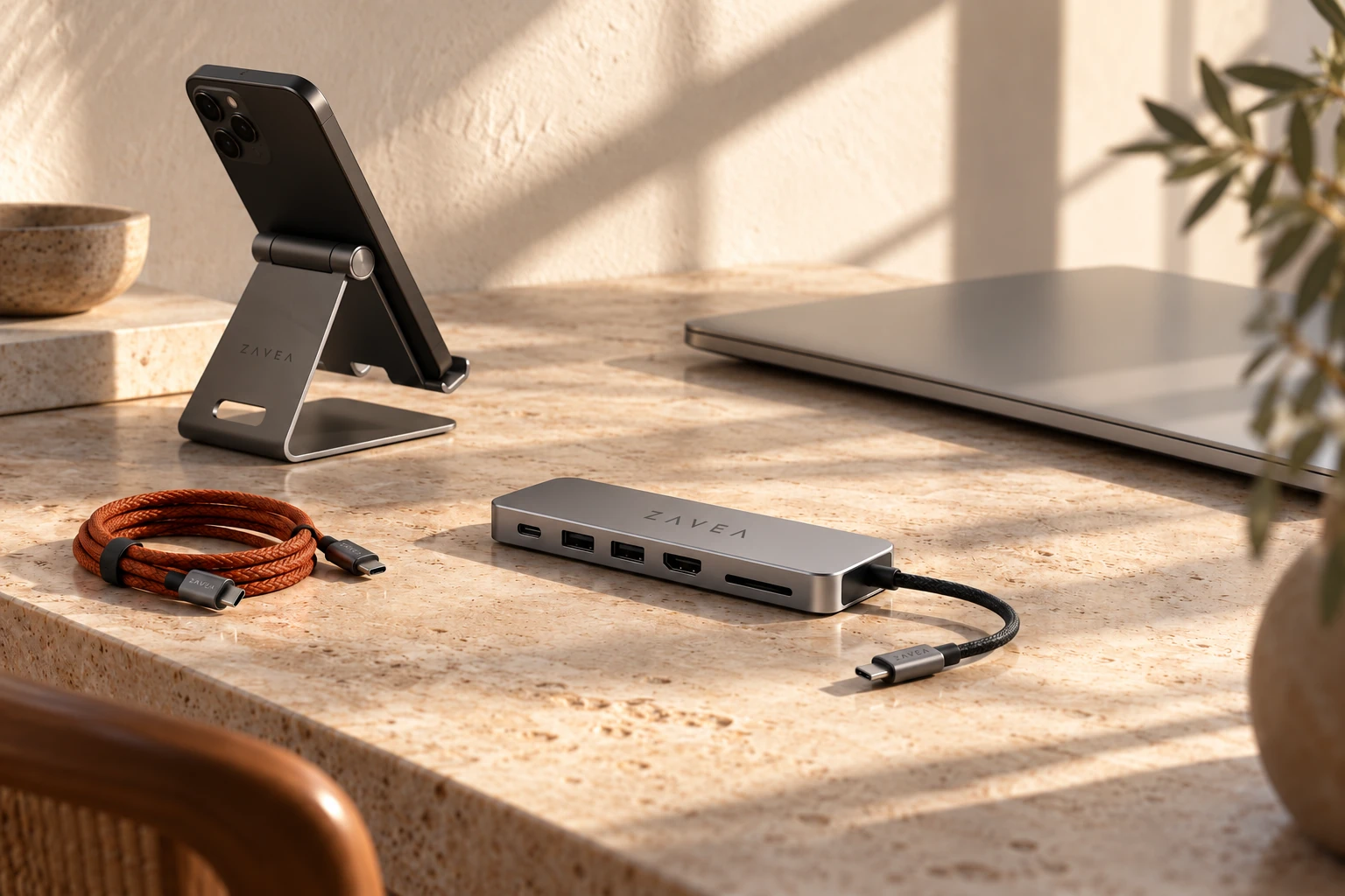 ZAVEA branded workspace concept